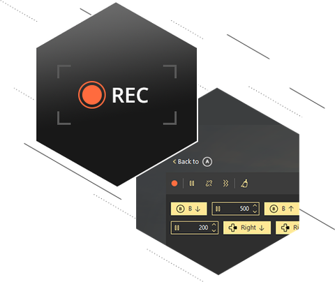Record controller combo sequences from physical gamepad