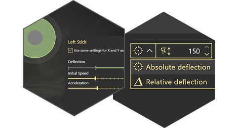 Tune the Sticks of a Virtual Controller
