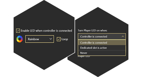 Adjust new options for Player and Home LEDs