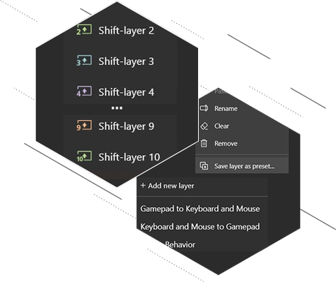 Apply more dynamic Shift-layers<br>and create personal presets