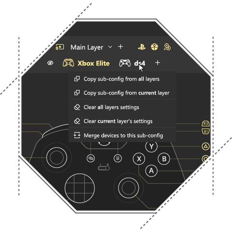 New options of the enhanced sub-config panel