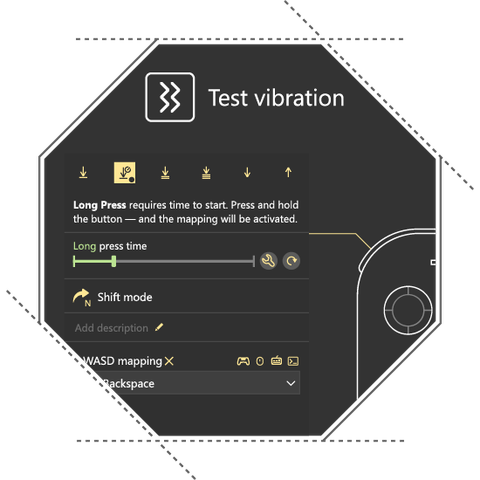 Test the vibration settings and set the press time right within the config